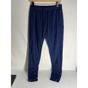 Iffley Road Joggers Pants Zip Ankle Pockets Men's Size Small Running Navy Blue
